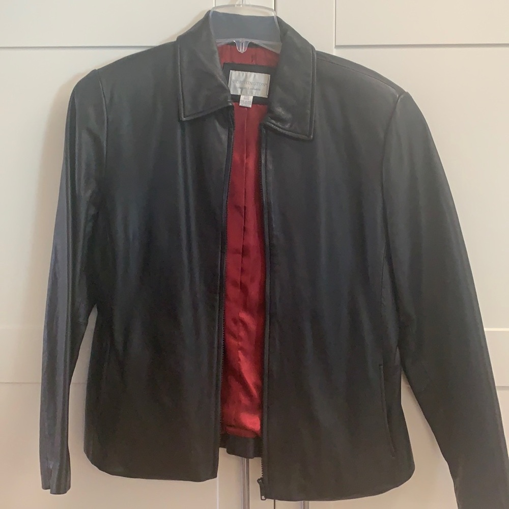Worthington Genuine Lambskin Leather Jacket, Women’s Large
